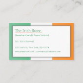Ierse vlag, volledig  Visitekaartje (Achterkant)
