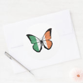 Ierse vlag voor botervliegen ronde sticker (Envelop)