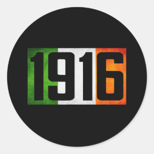 Ierse vlag voor paasrijst in 1916 ronde sticker
