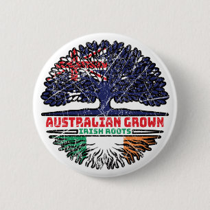Ierse vlag voor strandbomen in Australië Ronde Button 5,7 Cm