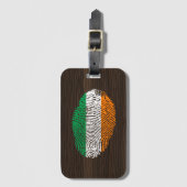 Ierse vlag voor vingerafdrukken bagagelabel (Voorkant (verticaal))