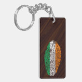 Ierse vlag voor vingerafdrukken sleutelhanger (Voorkant Links)