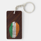 Ierse vlag voor vingerafdrukken sleutelhanger (achterkant)