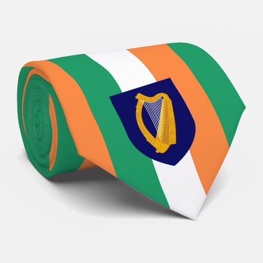 Ierse Vlag & Wapen, Republiek Ierland Stropdas (Opgerold)
