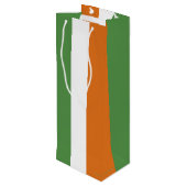 Ierse vlag wijn cadeautas (Achterkant Gekanteld)