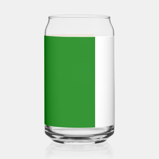 Ierse vlag wikkelt rond blikvorm glas (Voorkant)