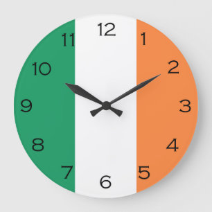 Ierse Vlag Zwarte Cijfers WC boog3 Grote Klok