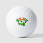Ierse vlaggen en shamocks golfballen (Voorkant)