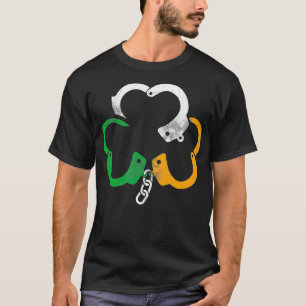 Ierse vlaghandboeien Shamrock Police St Patricks D T-shirt