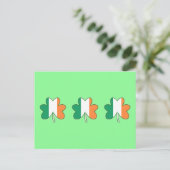 Ierse vlagkleur shamrocks briefkaart (Staand voorkant)