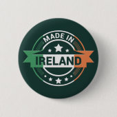 Ierse vlagkleuren gemaakt in Ierland St. Patrick Ronde Button 5,7 Cm (Voorkant)