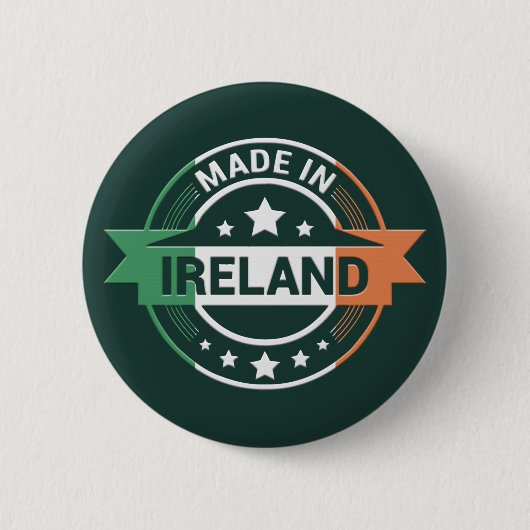 Ierse vlagkleuren gemaakt in Ierland St. Patrick Ronde Button 5,7 Cm (Voorkant)