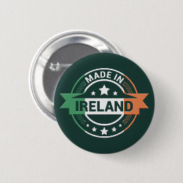 Ierse vlagkleuren gemaakt in Ierland St. Patrick Ronde Button 5,7 Cm