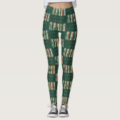 Ierse vlagkleuren in Text St. Patrick Leggings (Voorkant)