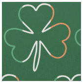 Ierse vlagkleuren Shamrock Clover St. Patrick Stof (Close Up)