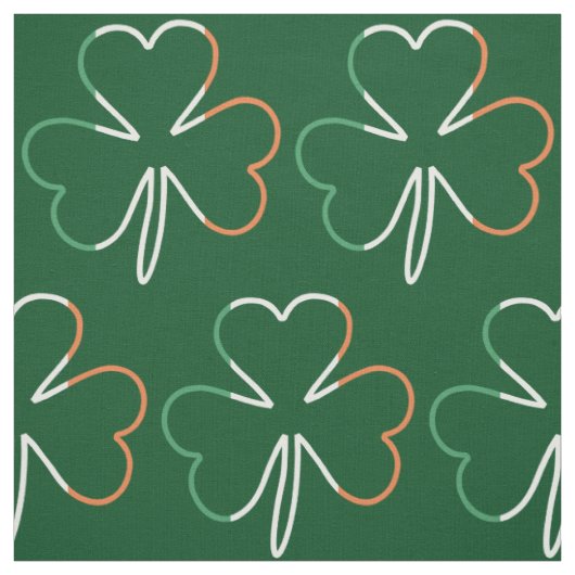 Ierse vlagkleuren Shamrock Clover St. Patrick Stof (Swatch)