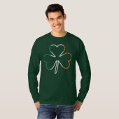 Ierse vlagkleuren Shamrock Clover St. Patrick T-Sh T-shirt (Voorkant volledig)