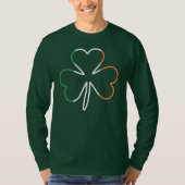 Ierse vlagkleuren Shamrock Clover St. Patrick T-Sh T-shirt (Voorkant)