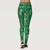 Ierse vlagkleuren Shamrocks Clovers St. Patrick Leggings (Achterkant)