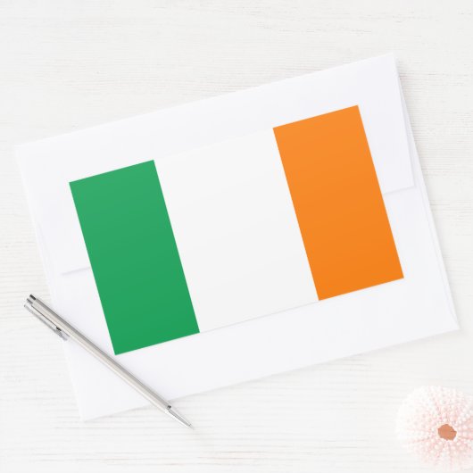 Ierse vlagrechthoek Glossy Stickers (Envelop)