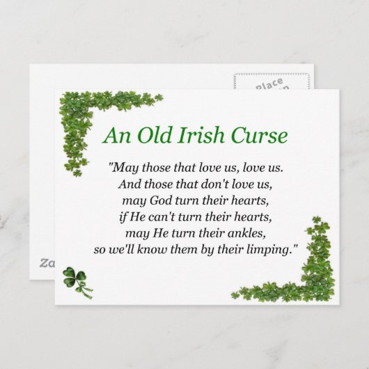 ierse vloek briefkaart (Voorkant / Achterkant)