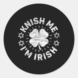 Ierse voedselliefhebber Funny St Patricks Day Knis Ronde Sticker
