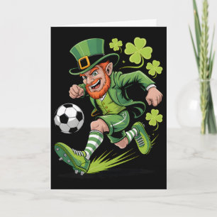 Ierse Voetbal Leprechaun Leuk St. Patrick's Day Vo Kaart