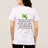 Ierse vriendschap toast 4 blad klaver St Patricks Tri-Blend Shirt (Achterkant)
