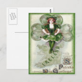 Ierse vrouw Ierland Shamrock Riverdance Briefkaart (Voorkant / Achterkant)