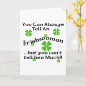 Ierse vrouw - Je kan het altijd zien... Kaart (Gele Bloem)