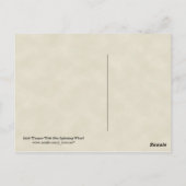 Ierse vrouw met haar draaiende wiel briefkaart (Achterkant)