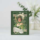 Ierse vrouwen St. Patrick's Day Feestdagenkaart (Staand voorkant)