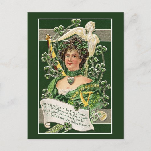Ierse vrouwen St. Patrick's Day Feestdagenkaart (Voorkant)