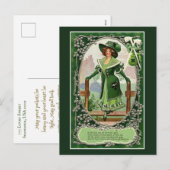 Ierse vrouwen St. Patrick's Day Feestdagenkaart (Voorkant / Achterkant)