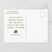 Ierse vrouwen St. Patrick's Day Feestdagenkaart (Achterkant)