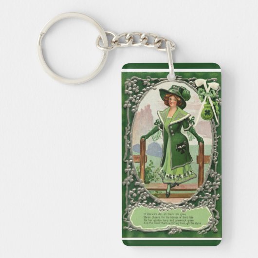  Ierse vrouwen St. Patrick's Day Sleutelhanger (Voorkant)