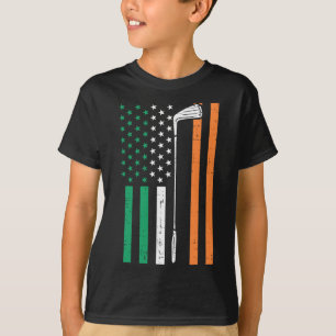 Ierse VS Vlag Golf Vintage St Patrick Golfen Patri T-shirt