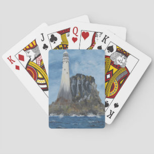 Ierse vuurtoren Fastnet, County Cork, Ierland  Tr Pokerkaarten
