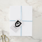 Ierse Wapen Black & White Minimalistische Kunst Cadeaulabel (Met Touw)
