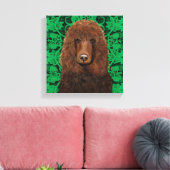 Ierse Water Spaniel Canvas Afdruk (Insitu (Woonkamer))