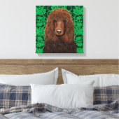 Ierse Water Spaniel Canvas Afdruk (Insitu (Slaapkamer))