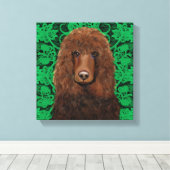 Ierse Water Spaniel Canvas Afdruk (Insitu (Houten vloer))