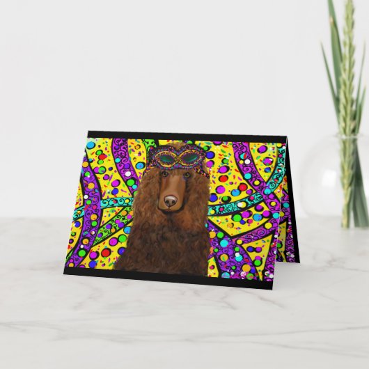 Ierse Water Spaniel Kaart (Voorkant)