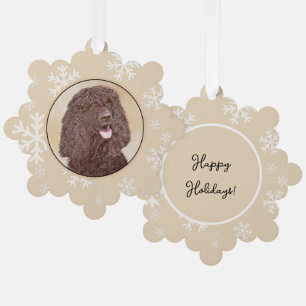 Ierse Water Spaniel Schilderij - Originele Honden Ornament Kaart