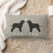 Ierse Water Spaniel Silhouetten Liefde - Personali Kussen (Deken)