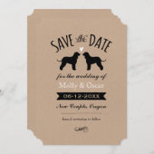Ierse Water Spaniels Bruiloft Save the Date (Voorkant / Achterkant)