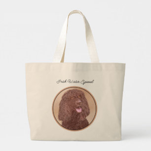 Ierse waterspaniël IWS schildert originele hondenk Grote Tote Bag