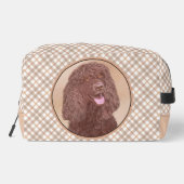 Ierse waterspaniël IWS schildert originele hondenk Toilettasje (Achterkant)