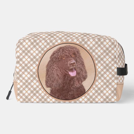 Ierse waterspaniël IWS schildert originele hondenk Toilettasje (Achterkant)