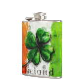 Ierse Waterverf Ierland klap/vlag Heupfles (Links)